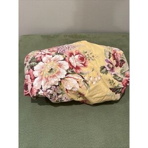 Ralph Lauren‎ Sophie Brooke Yellow Floral  Full Fitted Sheet 100% Cotton USA